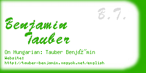 benjamin tauber business card